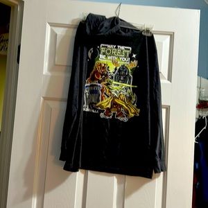 Long sleeved gray thick t-shirt material ”May The Forrest Be With You”NASHVILLE